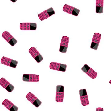 Pattern cell button phone cartoon vector 스톡 일러스트