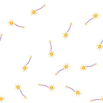 Pattern cell neurons cartoon vector Stockillustratie