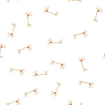 Pattern cell neurons cartoon vector Stock Illustration