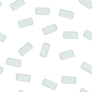 Pattern cell phone glass screen cartoon vector Stock Illustration