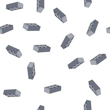 Pattern Cement block displaying essential construction building material Stock Illustration
