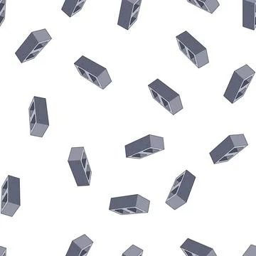 Pattern Cement block displaying hollow core design for construction イラスト素材