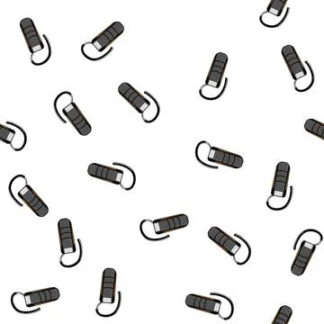 Pattern center headset audio cartoon vector Stock Illustration