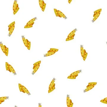 Pattern centimeter yellow measuring tape cartoon vector Stock Illustration