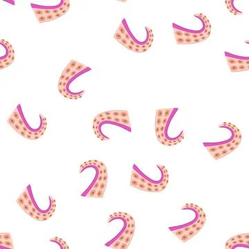 Pattern cephalopod octopus tentacle cartoon vector Stock Illustration