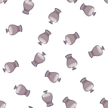Pattern ceramic antique vase cartoon vector Stock Illustration