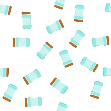 Pattern ceramic coffee jar cartoon vector Stock Illustration