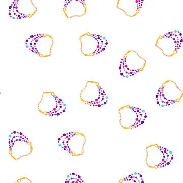 Pattern chain beads necklace cartoon vector イラスト素材