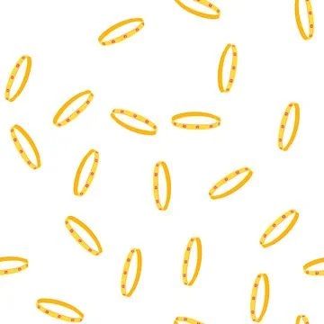 Pattern chain bracelet gold cartoon vector Stock Illustration