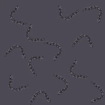 Pattern chain metal sketch hand drawn Illustrazione stock