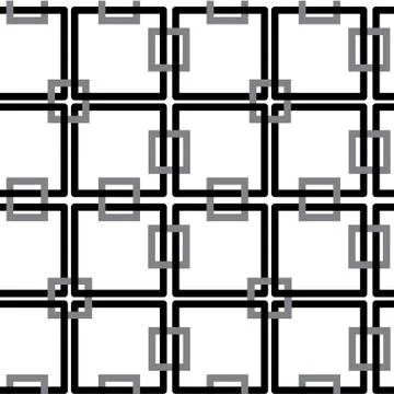 Pattern with chained squares Stock Illustration