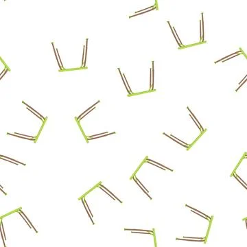 Pattern chair folding table cartoon vector Stock Illustration