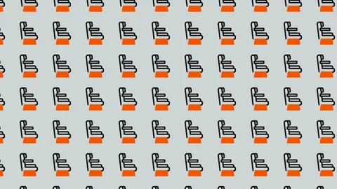 Pattern of Chairs - A Repetitive and Minimalist Design. Stock Footage 325403664
