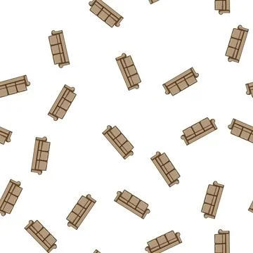 Pattern chaise couch leather cartoon vector Stockillustratie