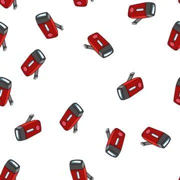 Pattern champagne hand crank flashlight cartoon vector Stock Illustration