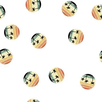 Pattern champagne retro sunset cartoon vector Stockillustratie