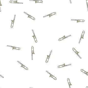 Pattern champagne trombone cartoon vector Stockillustratie