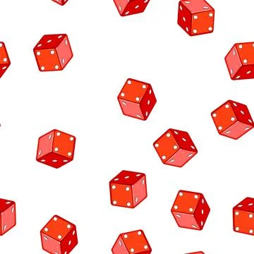 Pattern chance dice cartoon vector Stock Illustration