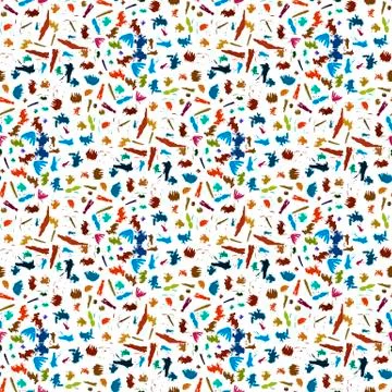 Pattern of chaotic color strokes Stock Illustration