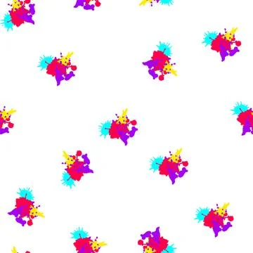 Pattern chaotic paint splatters cartoon vector Illustrazione stock