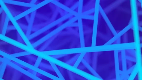 Pattern of chaotically moving lines. 3d rendering digital loop animation HD Stock Footage 197110670