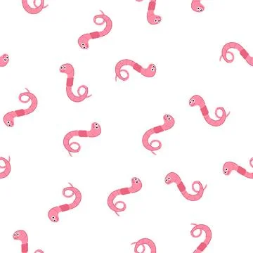 Pattern character worm cartoon cartoon vector Stock Illustration