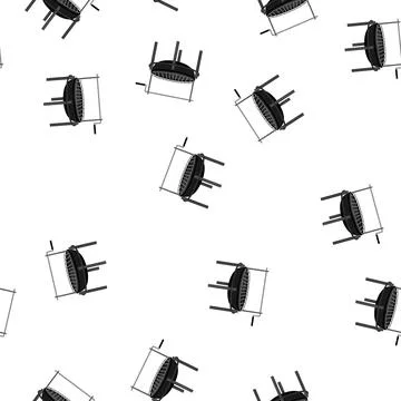 Pattern charcoal barbecue grill cartoon vector Stock Illustration