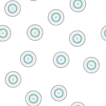 Pattern charger charging pad wireless cartoon vector Illustrazione stock