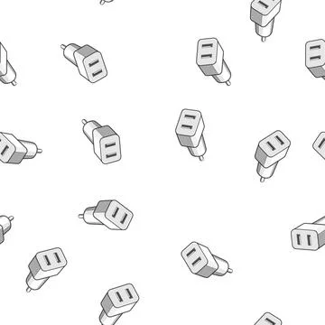 Pattern charging car charger wireless cartoon vector Stock Illustration