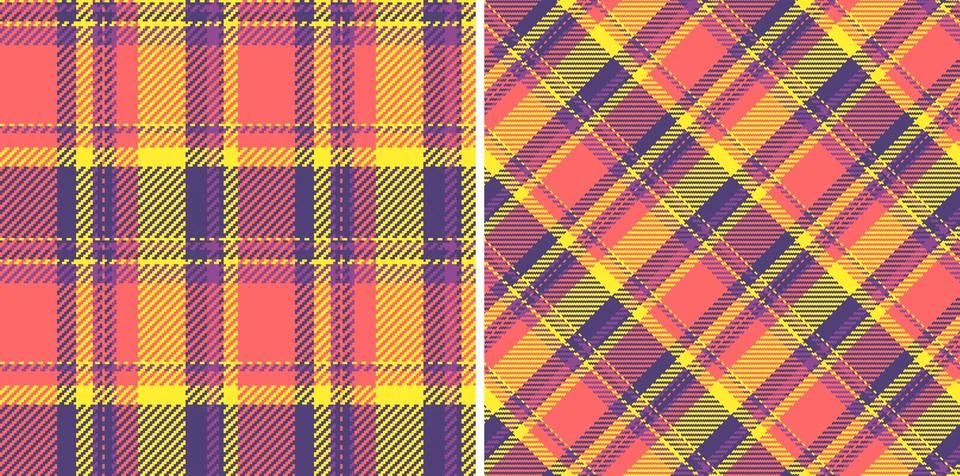 Pattern check seamless of fabric plaid textile with a vector tartan texture.. Stockillustratie