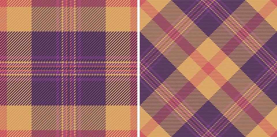 Pattern check tartan of seamless textile plaid with a fabric vector texture.. Stock Illustration