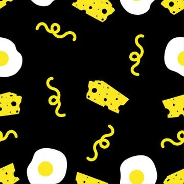 Pattern with cheese Stock Illustration