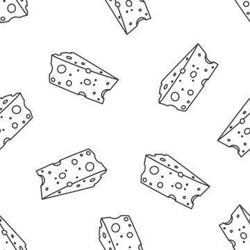 Pattern with cheese Stock Illustration