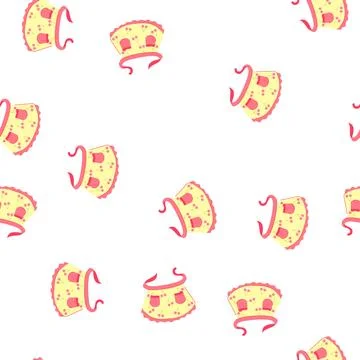 Pattern chef apron kitchen cartoon vector Stock Illustration
