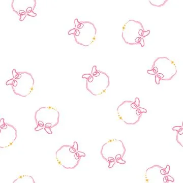 Pattern cherry coquette cartoon vector 스톡 일러스트