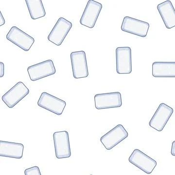 Pattern chew chewing gum cartoon vector Stock Illustration