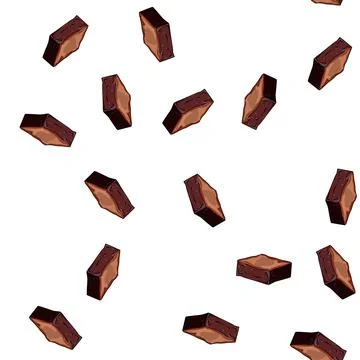 Pattern chewy brownie cartoon vector Stock Illustration