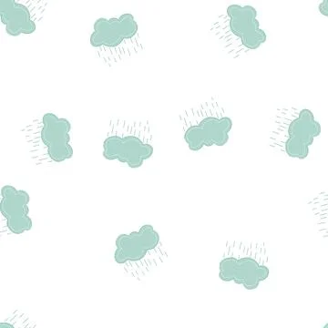 Pattern chic boho cloud cartoon vector イラスト素材