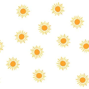 Pattern chic boho sun cartoon vector Stock Illustration