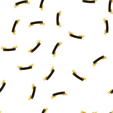 Pattern chic ribbon golden luxury cartoon vector Stock Illustration
