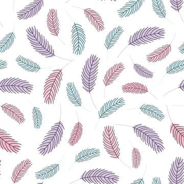 Pattern with chicken feathers.. Illustrazione stock