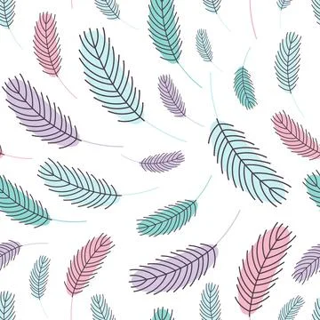 Pattern with chicken feathers.. Illustrazione stock