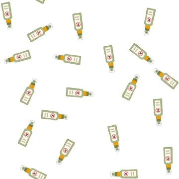 Pattern chigger insect repellent cartoon vector Ilustração Stock