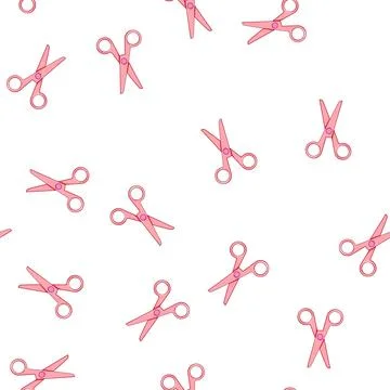 Pattern child kid scissors cartoon vector Stock Illustration