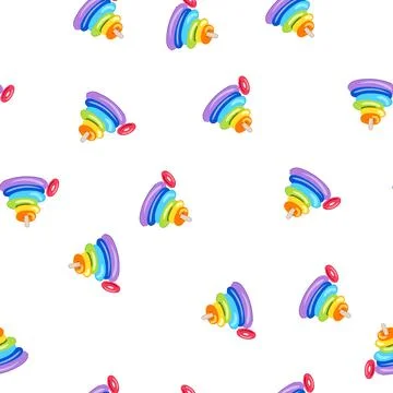 Pattern child pyramid toy cartoon vector 스톡 일러스트