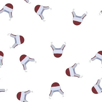 Pattern child winter hat kid cartoon vector Illustrazione stock
