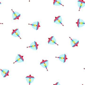 Pattern children spinning top cartoon vector Stockillustratie