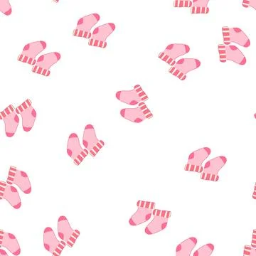 Pattern children toddler socks cartoon vector 스톡 일러스트