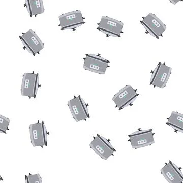 Pattern chili slow cooker cartoon vector Stock Illustration