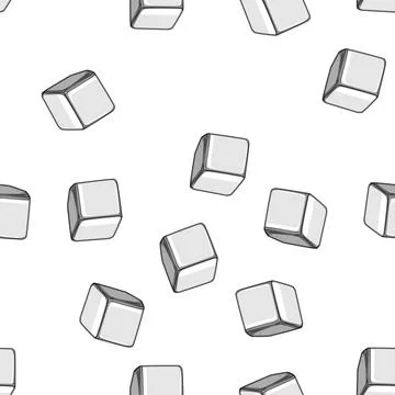 Pattern chillers ice cubes reusable cartoon vector Stock Illustration